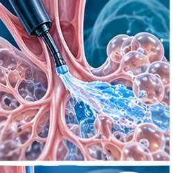 Medical illustration of Bronchoalveolar lavage
